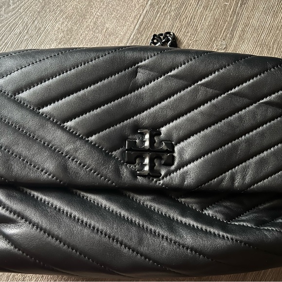 Tory Burch Black Quilted Clutch
